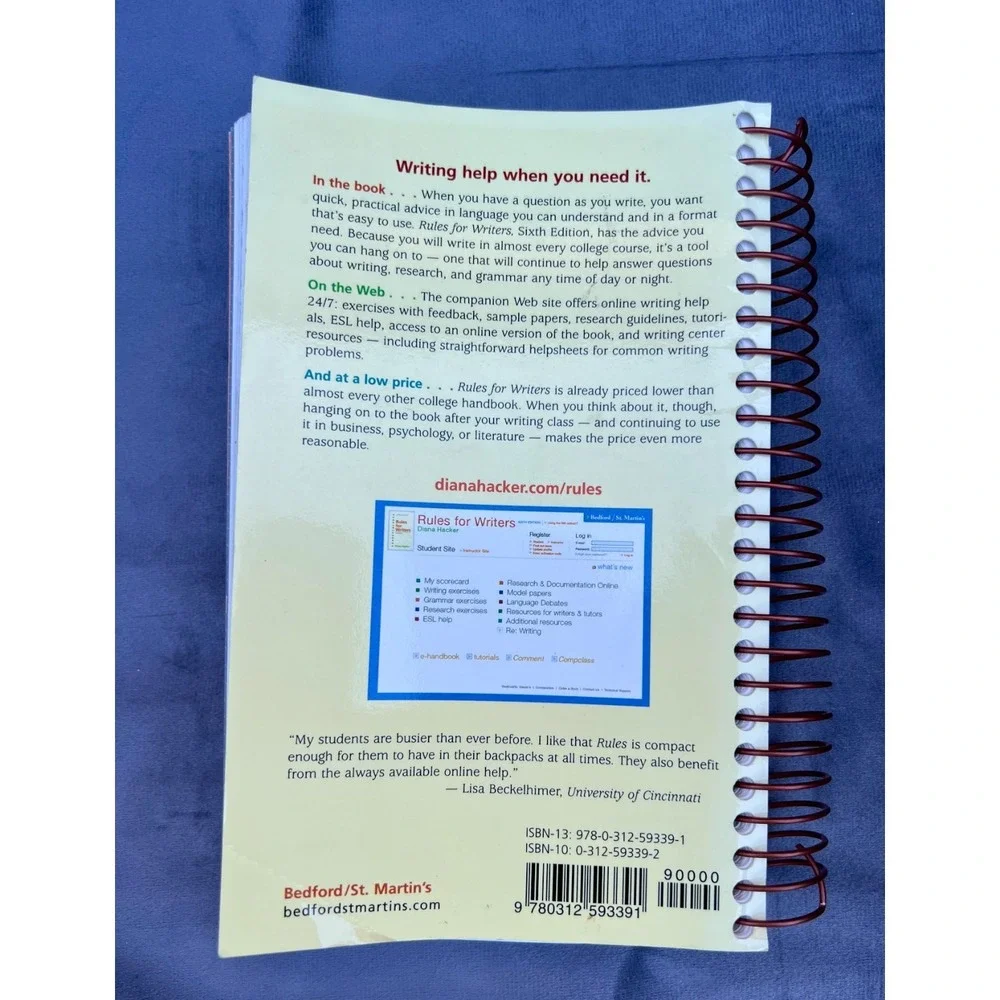 Rules for Writers Sixth Edition by Diana Hacker – Writing‎ & Grammar Guide